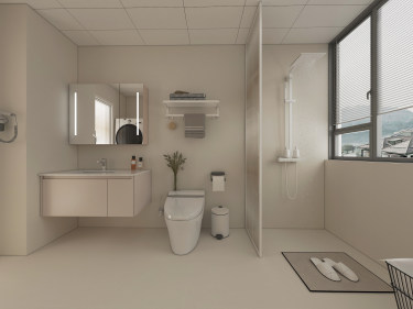 180平奶油风卫生间