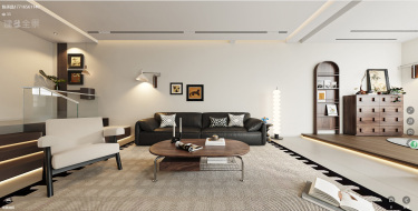 180平奶油风客厅