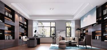 240平现代轻奢书房