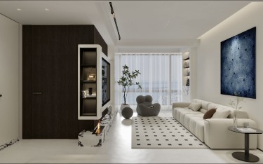 110平新混搭风客厅
