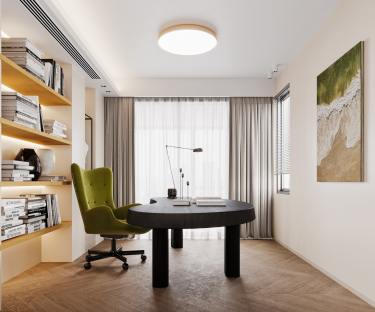 400平现代轻奢书房