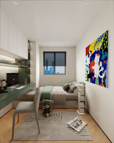 110平新混搭风卧室