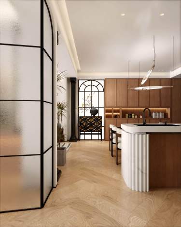 120平奶油风走廊