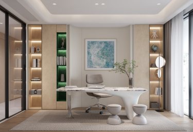 168平新混搭风书房