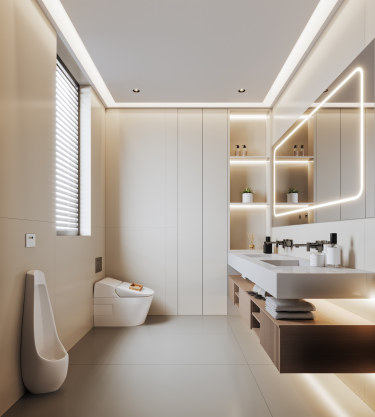 400平现代轻奢卫生间