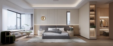 168平新混搭风卧室