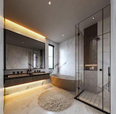 156平现代轻奢卫生间