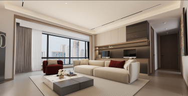 119平现代极简客厅