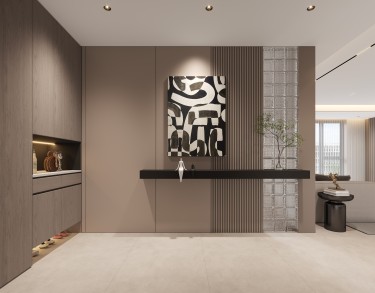 160平现代极简书房