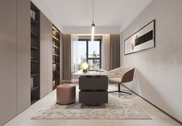 160平现代极简卧室