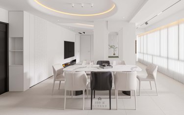 140平现代极简餐厅