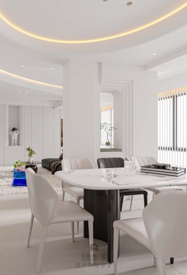 140平现代极简餐厅