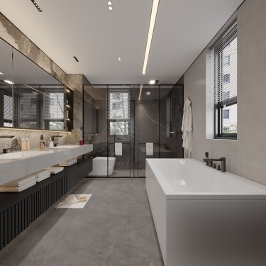 260平现代极简卧室