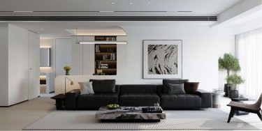 148平现代极简客厅