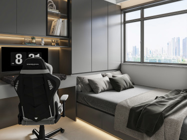 127平现代极简客厅