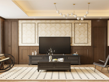 150平美拉德复古风客厅