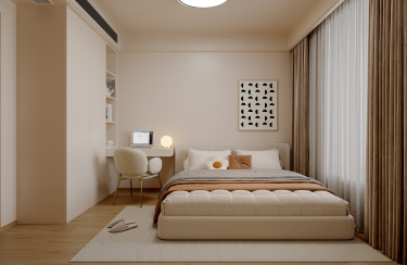 130平新混搭风卧室