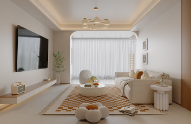 130平新混搭风客厅