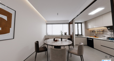 125平现代极简餐厅