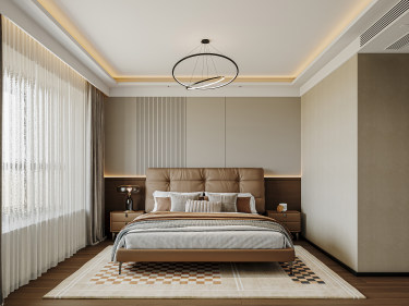 180平现代轻奢卧室