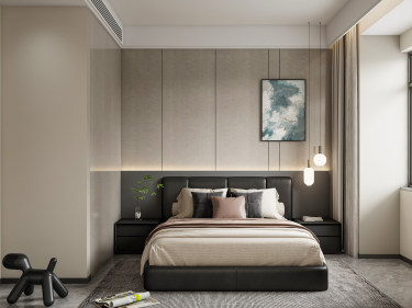 114平现代轻奢卧室