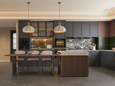 170平美拉德复古风客厅