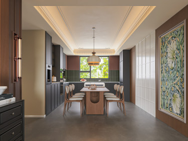 170平美拉德复古风客厅