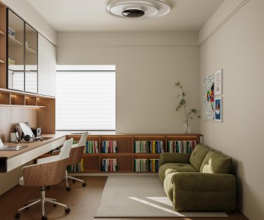 142平原木风书房