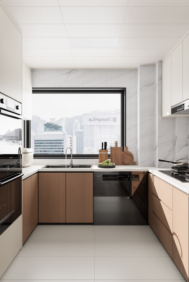 142平原木风厨房