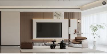 160平现代轻奢客厅