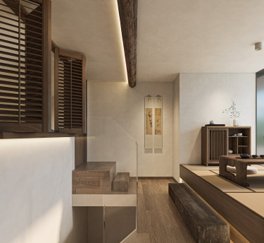 100平侘寂风卧室