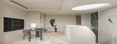 280平奶油风书房