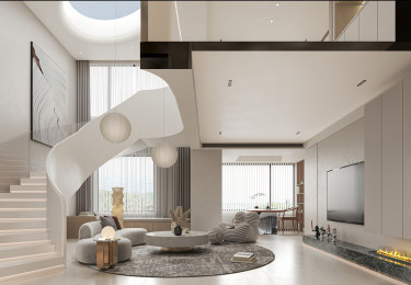 280平奶油风客厅