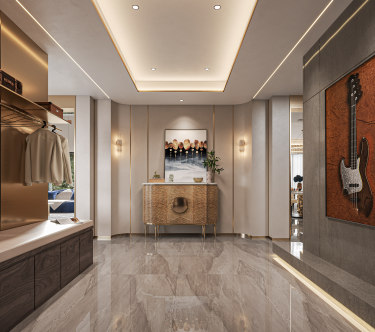 400平现代轻奢玄关