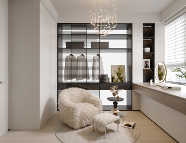 135平现代极简书房