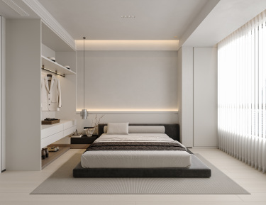 135平现代极简卧室