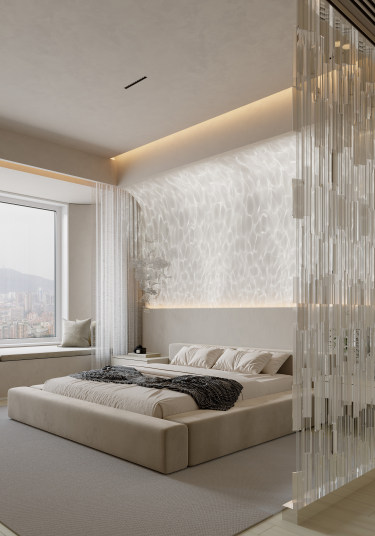 135平现代极简卧室