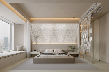 135平现代极简卧室