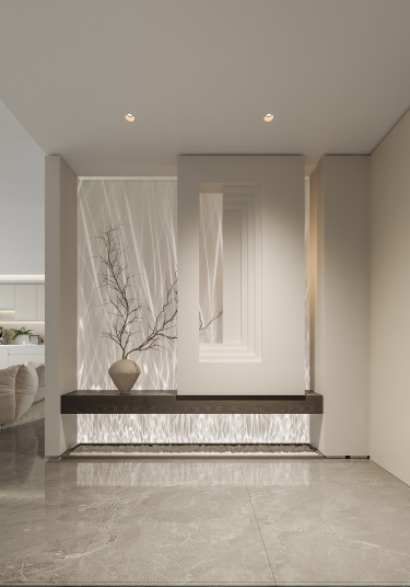 135平现代极简玄关