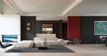 160平湖滨一号意式风格