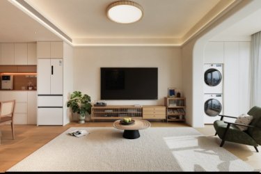 89平原木风客厅