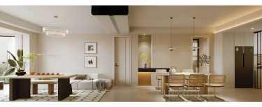 143平奶油风客厅