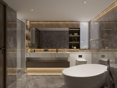 210平现代轻奢卫生间