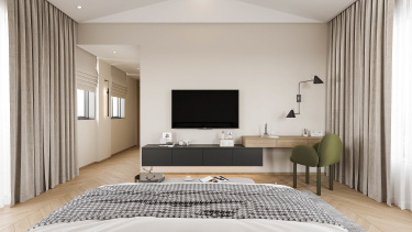 310平原木风卧室