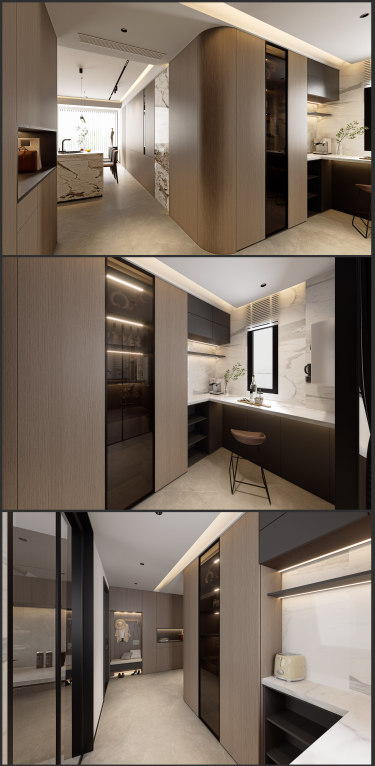 160平现代轻奢玄关