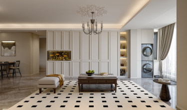 129平美拉德复古风客厅