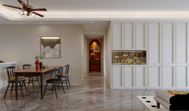 129平美拉德复古风客厅