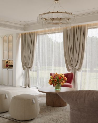 120平奶油风客厅