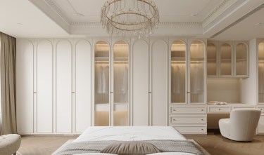 120平奶油风卧室