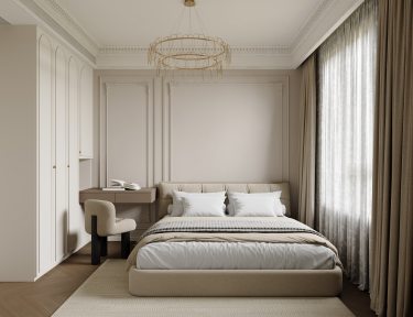 120平奶油风卧室